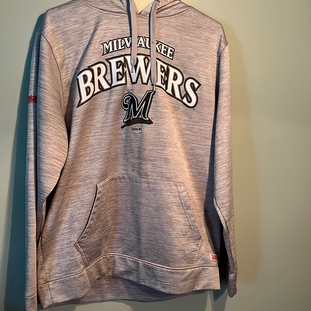😄Mens XL pullover hoodie Milwaukee Brewers